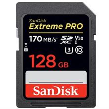 کارت حافظه SDXC سن دیسک مدل Extreme Pro کلاس 10 استاندارد UHS-I U3 سرعت 170mbps ظرفیت 128 گیگابایت